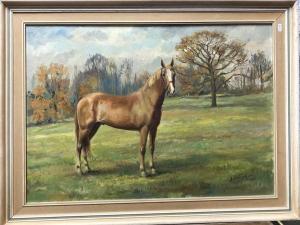 NIKOLSKY A 1900-1900,An equestrian study of a horse in a field,1964,Andrew Smith and Son 2019-07-09