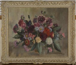 NIKOLSKY Alexei 1889-1975,Still Life of Dahlias,1957,Tooveys Auction GB 2017-03-22