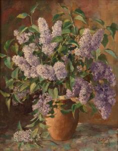 NIKOLSKY Alexei 1889-1975,Vase of Lilac Blossom,1949,Simon Chorley Art & Antiques GB 2019-07-23