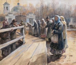 NIKONOV I 1800-1900,Russia 
BEGGARSNEAR THE CHURCH,Bukowskis SE 2011-03-09
