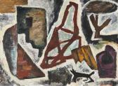 NIKONOV Mikhail 1928,Landscape and Dog,1963,Bloomsbury London GB 2011-06-22