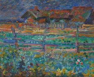 NIKONOV Nikolai Mitrofanocih 1889-1975,Vegetable Garden,1929,Shapiro Auctions US 2022-10-15