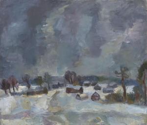 NIKONOV PAVEL 1930,Winter in the Village Aleksino,1991,MacDougall's GB 2019-11-25