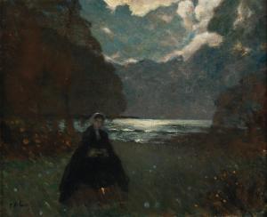 NILOUSS Peter Alexandrovitch 1869-1943,Evening on a Lake,Palais Dorotheum AT 2023-10-24