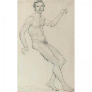 NILSON Friedrich Christoph 1811-1879,study of a male nude; with additional sketch on,1828,Sotheby's 2002-10-29