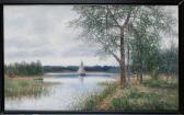 NILSON Severin 1846-1918,Motiv från Wäddö kanal,Lilla Bukowskis SE 2008-09-22