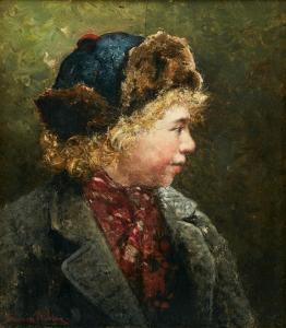 NILSON Severin 1846-1918,Porträtt av en gosse,Uppsala Auction SE 2023-12-12