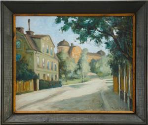 NILSSON Ernst 1892-1937,Motiv från Övre Slottsgatan, Uppsala,Uppsala Auction SE 2021-08-17