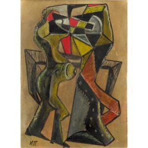NILSSON Ivan Albert 1898,Cubist Figures,Kodner Galleries US 2017-05-03