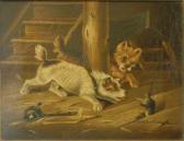 NISBET R,Two terriers chasing a rat,1868,Shapes Auctioneers & Valuers GB 2009-03-07