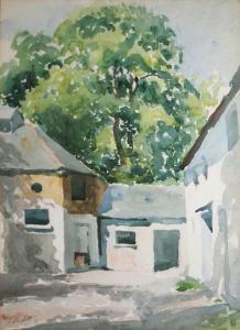 Nisbett Tom 1909-2001,Farm Buildings,De Veres Art Auctions IE 2010-09-28