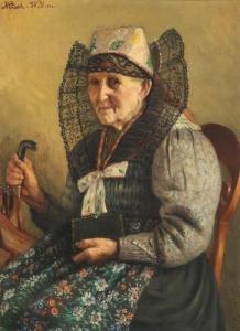 NITSCH WILLIM Helene,A portrait of an elderly woman from Swabia in a fo,Bruun Rasmussen 2019-09-02