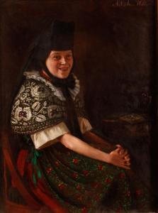 NITSCH WILLIM Helene 1900-1900,Woman in Traditional Costume,Pinter HU 2022-01-16