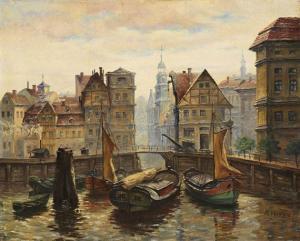 NITZE Alois 1873-1934,Ansicht einer östlichen Hafenstadt,Ketterer DE 2012-05-21