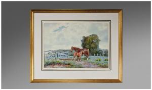 NIVEN J 1900-1900,Horse &amp; foal in a paddock,Gerrards GB 2012-06-14