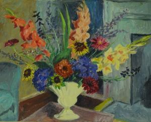 NIVEN Margaret Graeme 1906-1997,flowers from the artist's garden at Piper's Fiel,Burstow and Hewett 2018-08-23