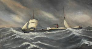 NIXON David 1900-1900,Besegelter Dampfer "London" auf hoher See,1882,Ketterer DE 2014-05-19