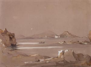 NIXON Francis Russell 1803-1879,Nisida Bay de Baiae,1840,Mossgreen AU 2015-11-22