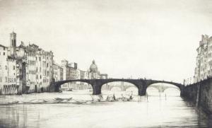 NIXON Job 1891-1938,Ponte Santa Trivita, Florence,Simon Chorley Art & Antiques GB 2018-03-20