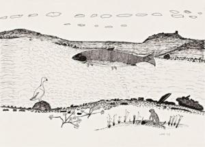 NOAH William 1943-2020,Untitled (Char in a River Landscape),,2003,Walker's CA 2013-05-22