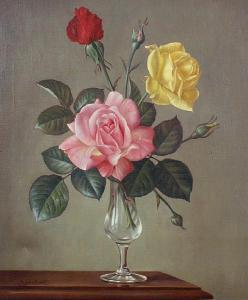 NOBLE James 1919-1989,Roses in a glass vase,Bonhams GB 2010-05-18