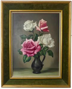 NOBLE James 1919-1989,The Last of Summer (Still life vase of Roses),Chilcotts GB 2023-07-15