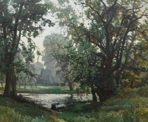 NOBLE Robert 1857-1917,East Lothian river landscape,Woolley & Wallis GB 2024-03-06