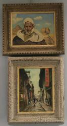NOBUO Hayashi 1925,Egyptian Figure with Pyramid and Sphinx,Skinner US 2014-02-12