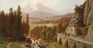 NOCKEN Wilhelm Theodor 1830-1905,View of Berchtesgaden,Palais Dorotheum AT 2011-09-22