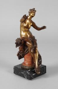 NOEL Edmé Antony, Tony 1845-1909,weiblichen Akts als Sitzfigur,1895,Mehlis DE 2021-08-26