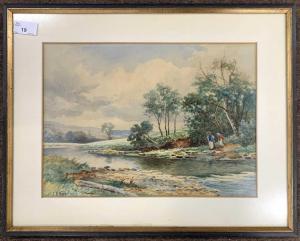 NOEL John Bates 1870-1927,Landscape,Keys GB 2024-01-19
