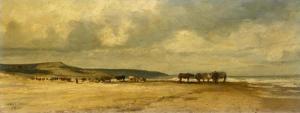 NOEL Jules Achille 1815-1881,The coast near Auray,1850,Galerie Koller CH 2016-09-23