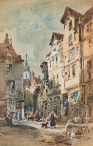 NOEL JULES 1810-1880,Rue de Rennes animée,1870,AuctionArt - Rémy Le Fur & Associés FR 2023-12-12