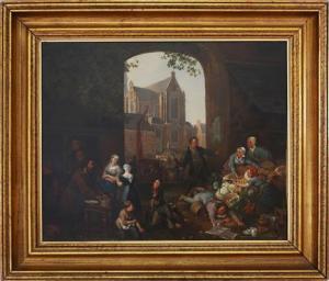NOEL Peter Paul Joseph,Rissa al mercato, Amsterdam,1821,Capitolium Art Casa d'Aste 2016-06-16