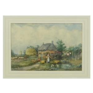 NOELSMITH Thomas 1840-1900,Village Scene with Cottages,Kodner Galleries US 2022-02-02