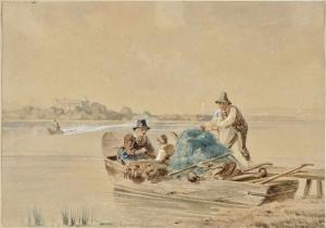 NOERR Julius 1827-1897,Peasant Family in a Boat on Chiemsee,1857,Neumeister DE 2019-10-22