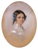 NOGUES Jules 1809-1868,Portrait de Gabrielle de PIMODAN,1839,Bayeux Encheres FR 2023-04-10