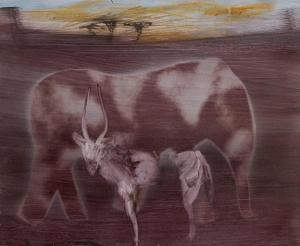 NOLAN Sidney Robert 1917-1992,African Elephant and Gazelle,1963,Bonhams GB 2017-11-19