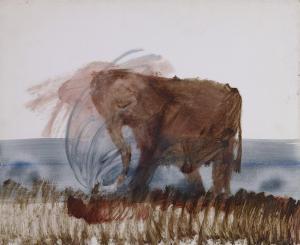 NOLAN Sidney Robert 1917-1992,African Elephant Dust Bath,1963,Bonhams GB 2017-11-19