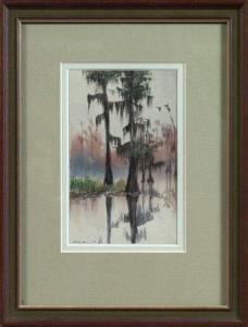 NOLL David 1900-1900,Cypress Trees Along the Louisiana Bayou,1974,Heritage US 2020-07-01