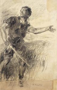 NOMELLINI Plinio 1866-1943,Studio per La rossa avanguardia delle Argonne,1917,Farsetti IT 2014-11-29