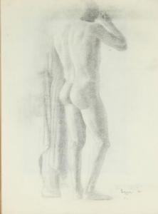 NOORMAGI Eugeni 1903-1988,A male nude,1921,Bruun Rasmussen DK 2021-08-30