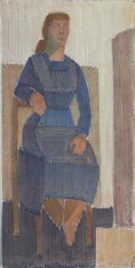 NOORMAGI Eugeni 1903-1988,Portrait of a sitting woman,Bruun Rasmussen DK 2024-02-06