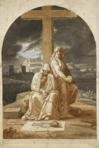 NORBLIN DE LA GOURDAINE Sebastien 1796-1884,La Vierge au pied de la Croix méditant sur,1848,Rossini 2023-03-30