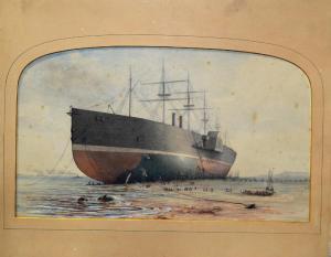 NORBURY Edwin Arthur 1849-1918,Paddle steamer,1867,Anderson & Garland GB 2020-11-06