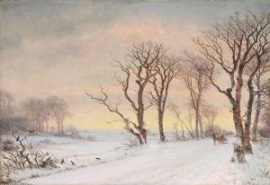 NORDAHL GROVE Fritz 1822-1885,Winter landscape,Bruun Rasmussen DK 2024-01-22