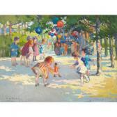 NORDELL Polly 1876-1956,AT PLAY, LUXEMBOURG GARDENS,Waddington's CA 2012-06-12