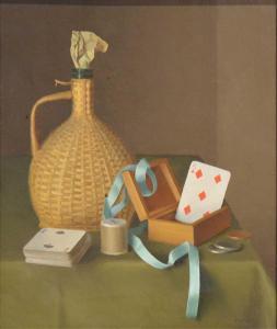 NORDEN Gerald 1912-2000,Still life with Wicker Flask,Gilding's GB 2024-04-16