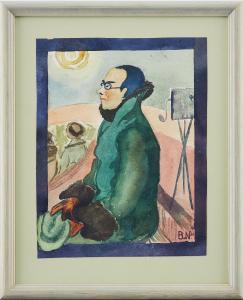 NORDENCREUTZ Brita 1899-1982,Elegant man i rock,1920,Uppsala Auction SE 2021-01-26