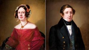 NORDGREN Carl Wilhelm 1804-1857,Retrato de dama y caballero,1839,Duran Subastas ES 2019-02-28